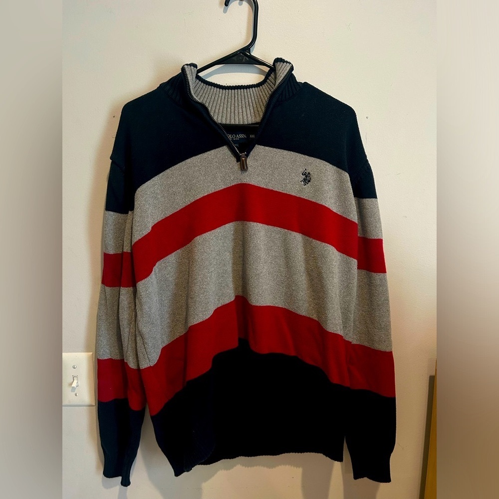 U.S. Polo Assn Striped Quarter Zip